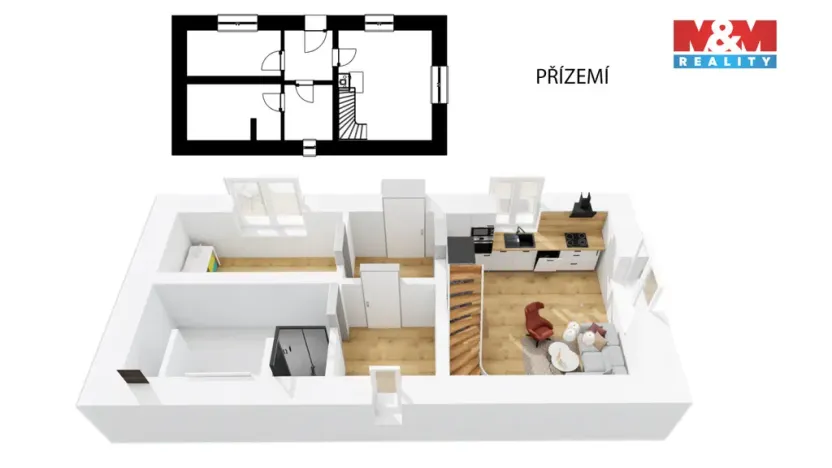 Prodej rodinného domu, Zvoleněves, 94 m2