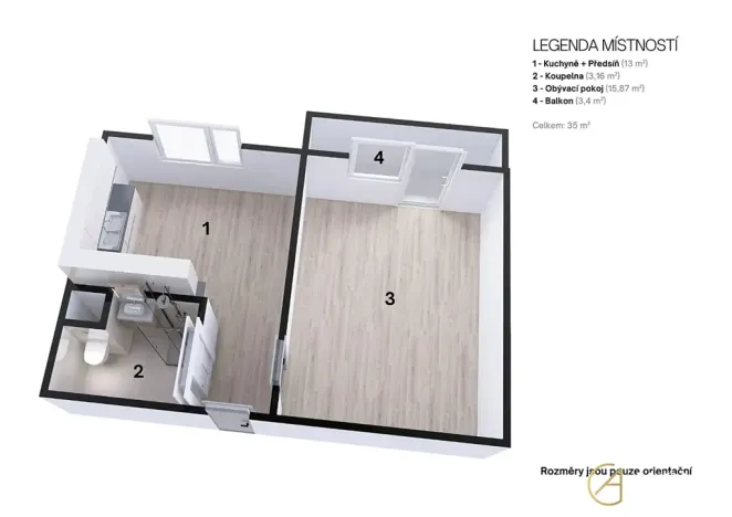 Pronájem bytu 1+1, Brno, Vavřinecká, 35 m2