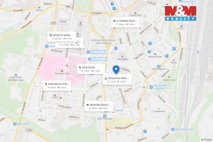 Prodej obchodního prostoru, Cheb, Na Hradčanech, 300 m2