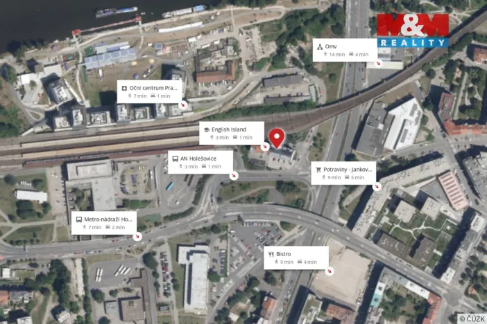 Pronájem bytu 2+kk, Praha - Holešovice, V závětří, 42 m2