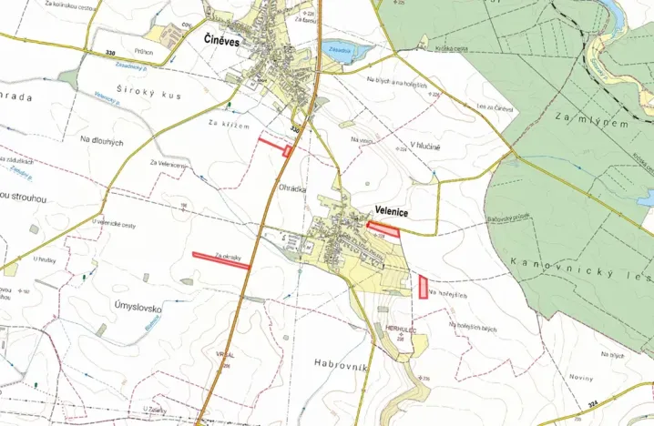 Prodej pole, Velenice, 25884 m2