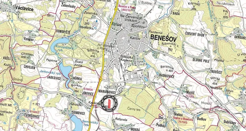 Prodej pole, Benešov, 4807 m2