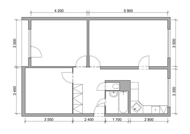 Pronájem bytu 3+1, Trutnov - Dolní Předměstí, Libušinka, 75 m2