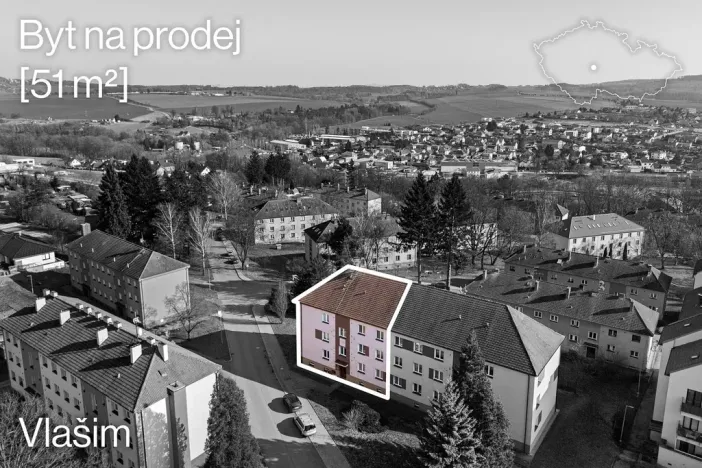 Prodej bytu 2+1, Vlašim, Družstevní, 51 m2