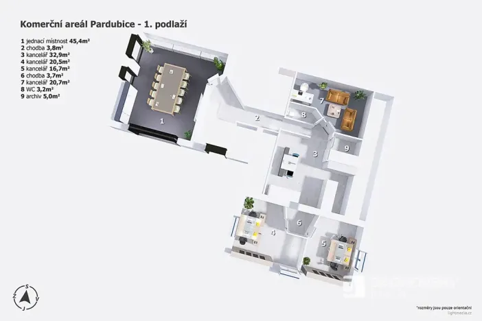 Prodej obchodního prostoru, Pardubice, K Dolíčku, 374 m2