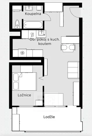 Pronájem bytu 2+kk, Praha - Horní Počernice, Pavlišovská, 56 m2