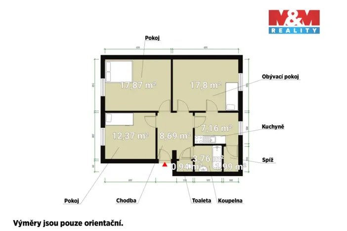 Prodej bytu 3+1, Plzeň, Zelenohorská, 72 m2
