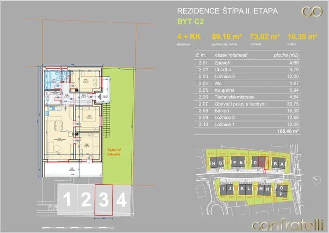 Prodej bytu 4+kk, Zlín, Zimní, 89 m2