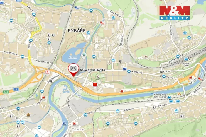 Pronájem obchodního prostoru, Karlovy Vary - Rybáře, Sokolovská, 34 m2