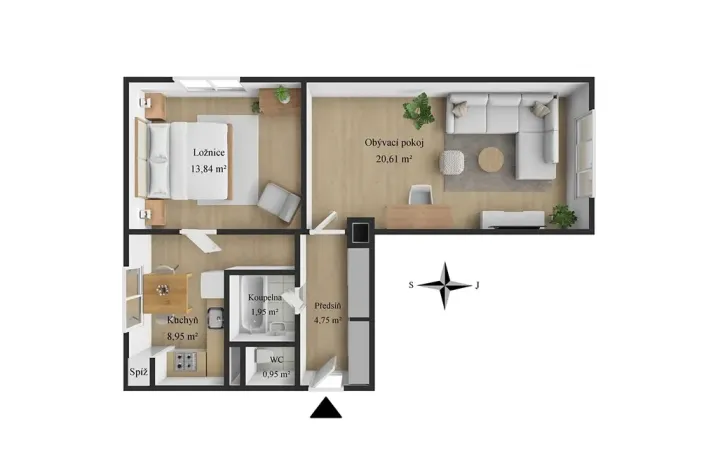 Prodej bytu 2+1, Vlašim, Družstevní, 51 m2