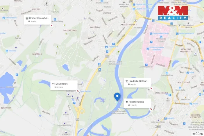 Prodej louky, Hradec Králové - Pražské Předměstí, 1878 m2