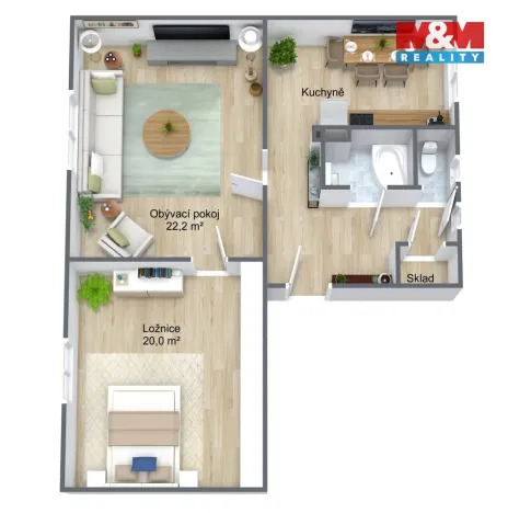 Prodej bytu 2+1, Milovice, Dukelská, 61 m2