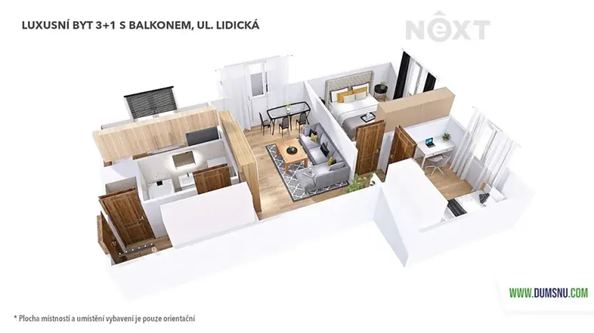 Pronájem bytu 3+1, Šumperk, Lidická, 60 m2