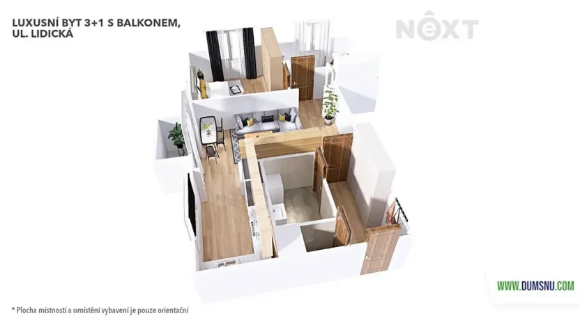 Pronájem bytu 3+1, Šumperk, Lidická, 60 m2