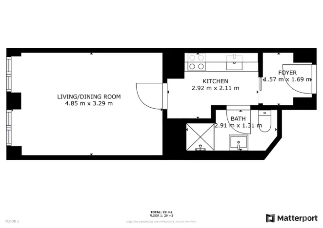 Pronájem bytu 1+kk, Praha - Žižkov, Seifertova, 29 m2