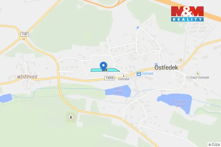 Prodej pozemku pro bydlení, Ostředek, 2075 m2