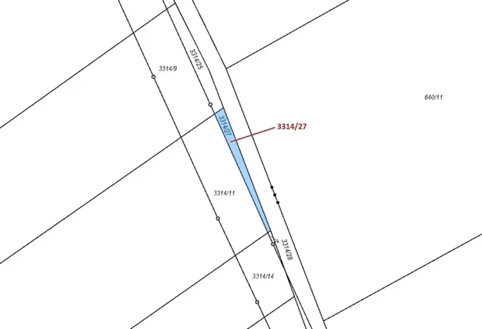 Dražba pozemku, Březník, 86 m2
