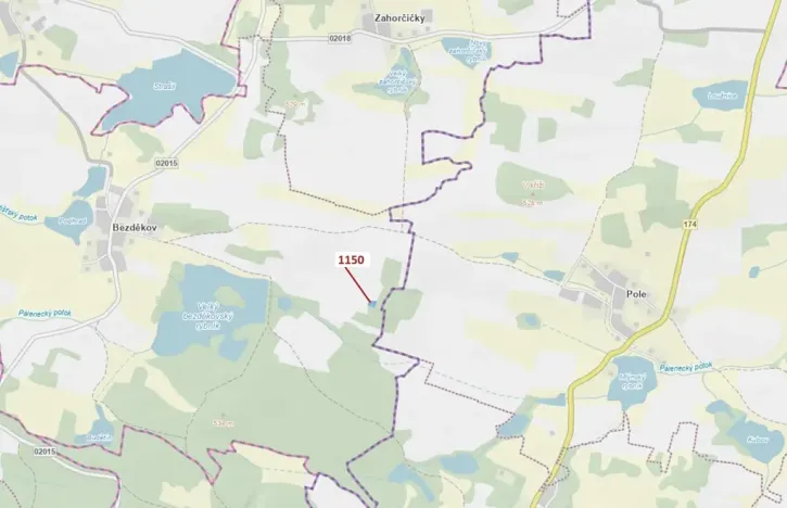 Dražba lesa, Hradiště, 1116 m2