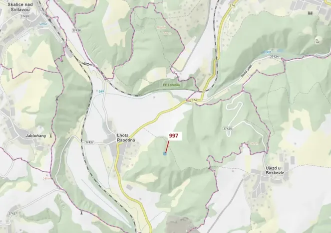 Dražba lesa, Lhota Rapotina, 1938 m2