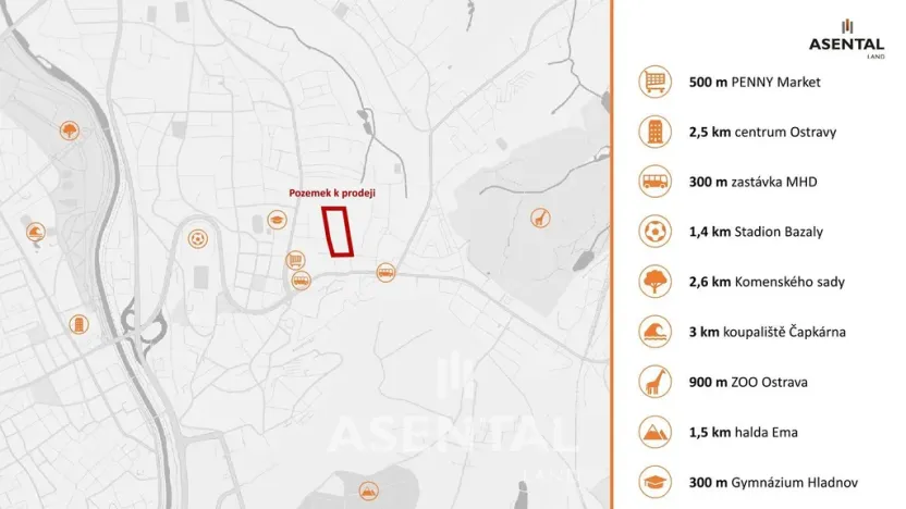 Prodej pozemku, Ostrava - Slezská Ostrava, Lanová, 20869 m2