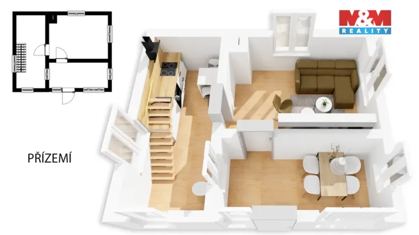 Prodej chaty, Postoloprty - Mradice, 39 m2