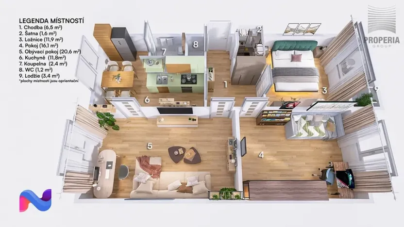 Prodej bytu 3+1, Brno, Řezáčova, 75 m2