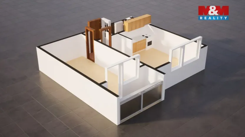 Prodej bytu 2+kk, Děčín - Děčín XXXII-Boletice nad Labem, Čsl. partyzánů, 41 m2