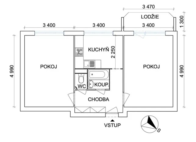 Prodej bytu 2+1, Karviná - Ráj, Školská, 53 m2