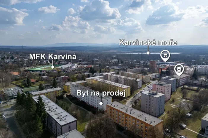 Prodej bytu 2+1, Karviná - Ráj, Školská, 53 m2