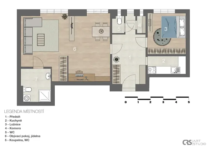 Pronájem bytu 2+1, Praha - Vinohrady, Kouřimská, 68 m2
