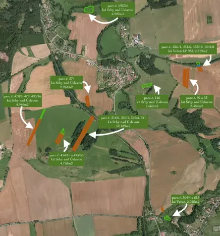 Prodej pole, Srby, 44796 m2