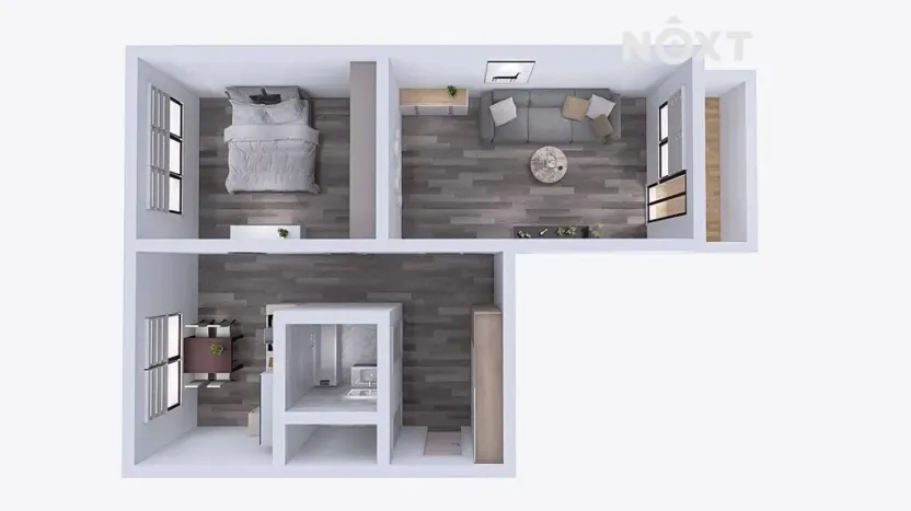 Pronájem bytu 2+1, Karviná, Haškova, 55 m2