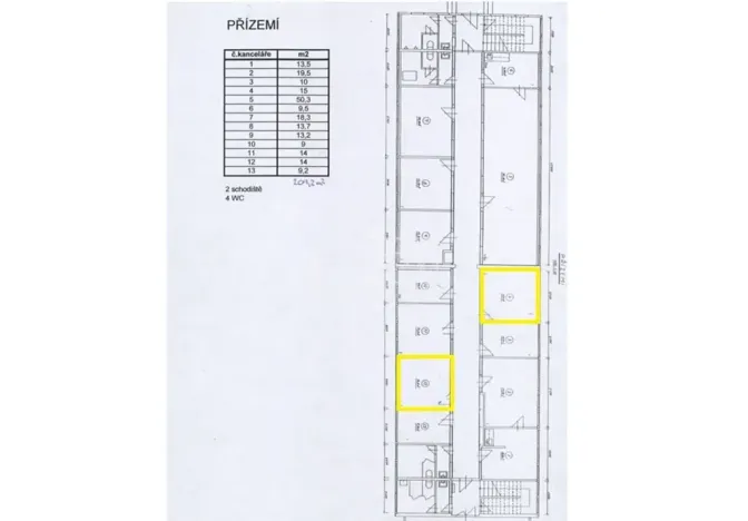 Pronájem kanceláře, Pardubice, Mezi Mosty, 65 m2