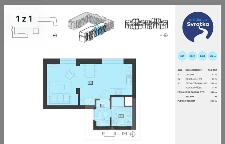 Pronájem bytu 1+kk, Brno, Jižní, 37 m2