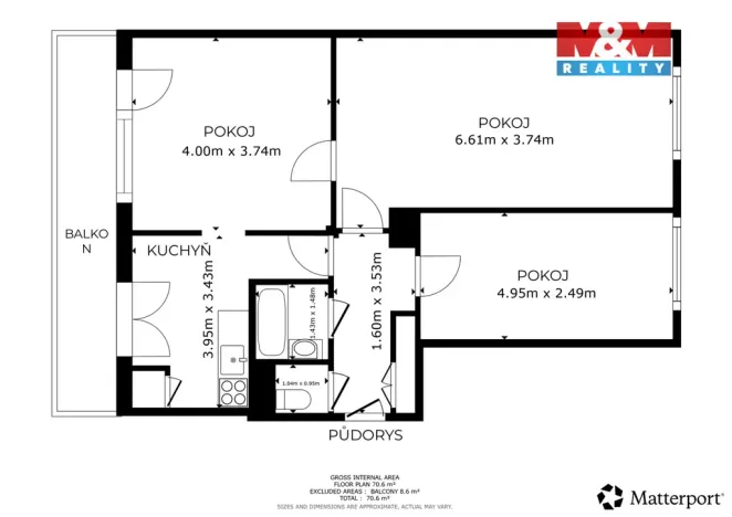 Prodej bytu 3+1, Ostrava - Poruba, Zdeňka Štěpánka, 77 m2