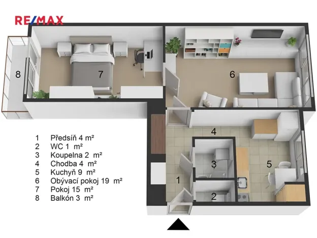 Prodej bytu 2+1, Karlovy Vary, I. P. Pavlova, 54 m2