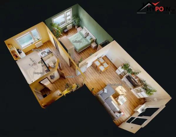 Prodej bytu 2+1, Vamberk, Struha, 62 m2