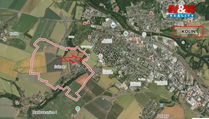 Prodej zahrady, Kolín - Štítary, 367 m2