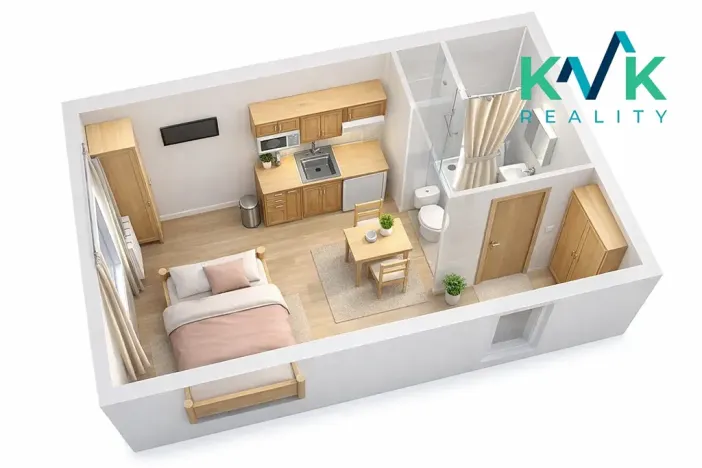 Pronájem bytu 1+kk, Karlovy Vary, Lidická, 22 m2