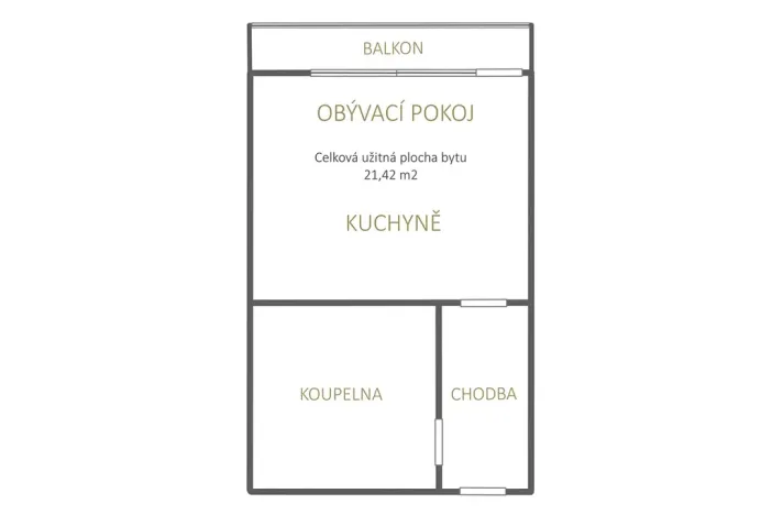 Prodej bytu 1+kk, Most, M. G. Dobnera, 21 m2