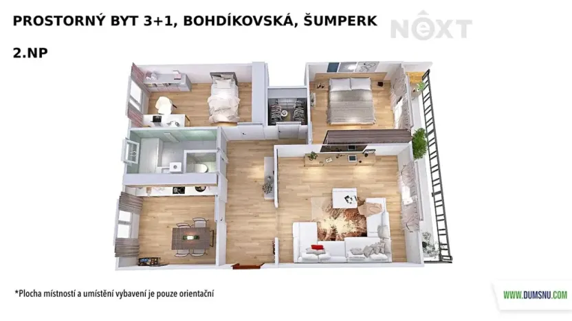 Prodej bytu 3+1, Šumperk, Bohdíkovská, 75 m2