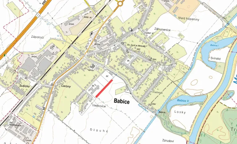 Prodej komerčního pozemku, Babice, 1878 m2