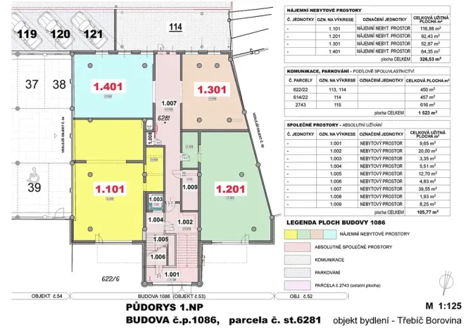 Pronájem obchodního prostoru, Třebíč, Tomáše Bati, 92 m2
