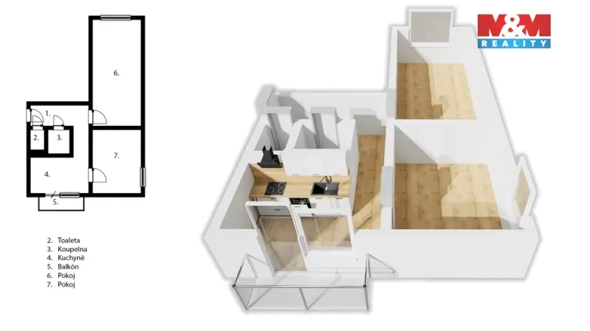 Prodej bytu 2+1, Varnsdorf, Legií, 54 m2