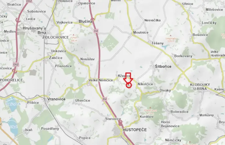 Prodej podílu lesa, Nikolčice, 3584 m2