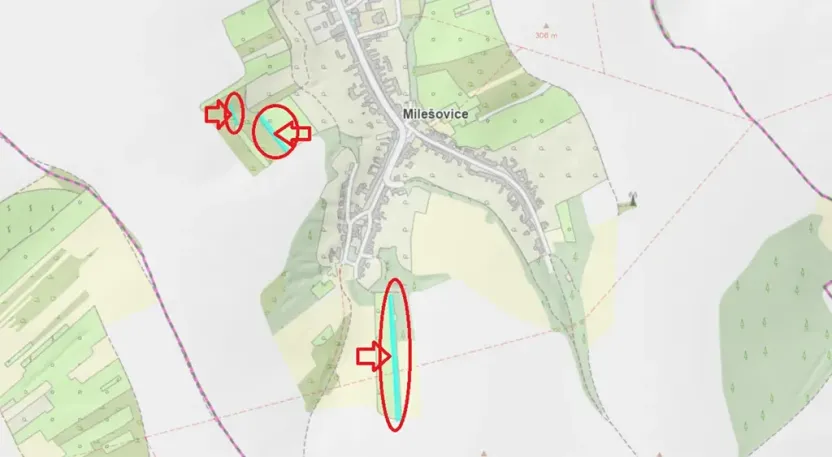 Prodej zahrady, Milešovice, 4939 m2