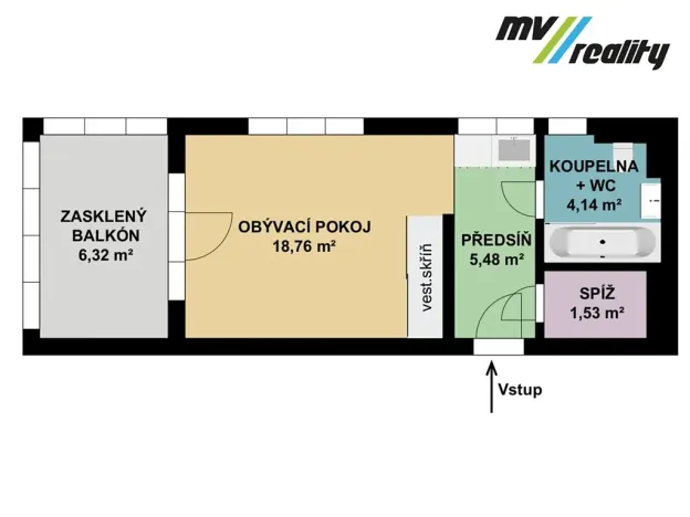 Prodej bytu 1+kk, Lysá nad Labem, Sídliště, 30 m2