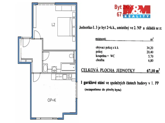 Prodej bytu 2+kk, Lovosice, Osvoboditelů, 67 m2