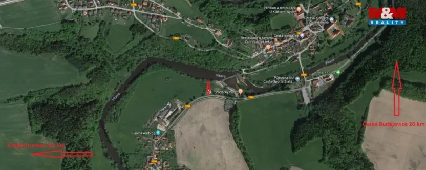 Prodej komerčního pozemku, Zlatá Koruna - Rájov, 1054 m2