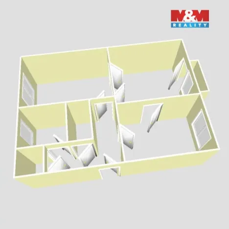 Pronájem bytu 2+1, Most, Konstantina Biebla, 54 m2